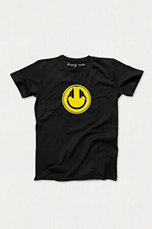 Herşey Nota Smile Nota Siyah T-Shirt