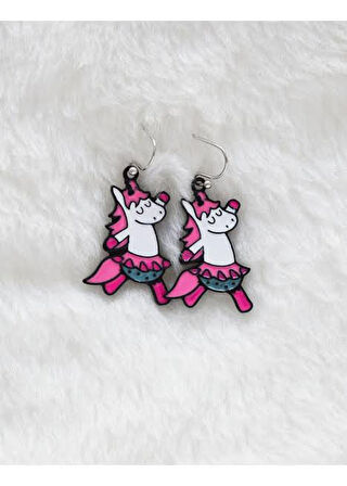 Herşey Nota Unicorn Küpe