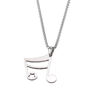 Herşey Nota Nota Paslanmaz Çelik Kolye 171