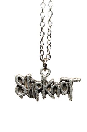 Slipknot Yazılı 925 Ayar Gümüş Kolye 