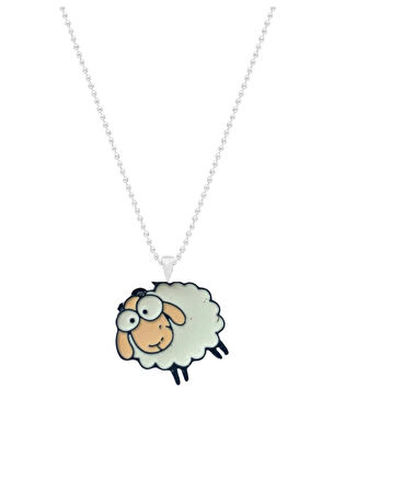 Kuzu Koyun Sheep Kolye Unisex 925 Ayar Gümüş Kaplama