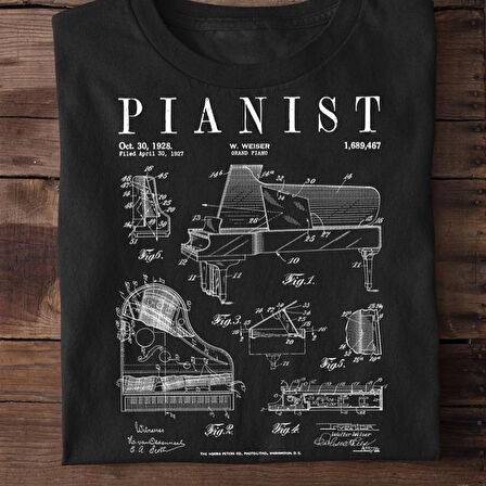 Herşey Nota Piyanist Unisex Tshirt