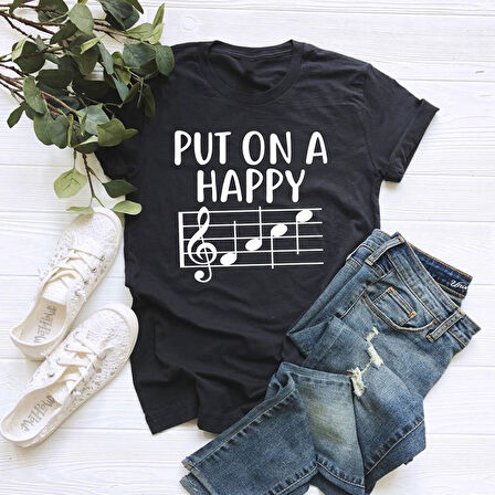 Herşey Nota Mutlu Olmak  Unisex Tshirt