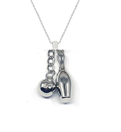 Bowling Top ve Labut Metal Kolye