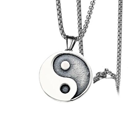 Yin Yang Paslanmaz Çelik Kolye