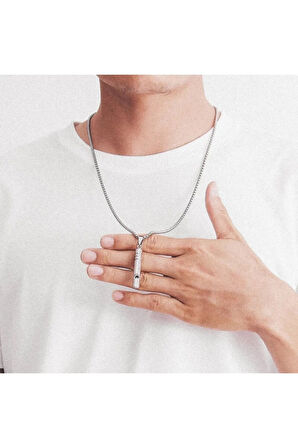 Herşey Nota Hayatta Kalma Acil Yüksek Ses Çelik Zincir Düdük Kolye Fuşya Kadın & Erkek 56