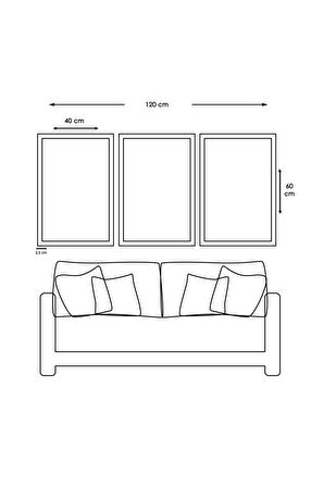 5 Parça Mdf Pembe Ağaçlı Yol Tablo Ve Mdf Saat Kombin