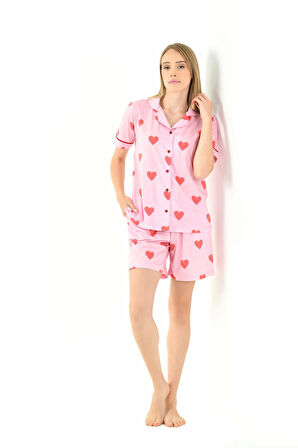 KALP DESEN KADIN PİJAMA TAKIMI