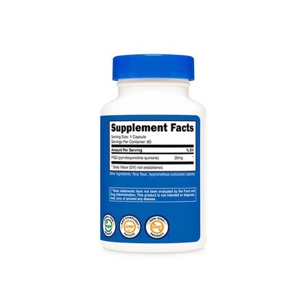 PQQ 20 mg 60 Capsules usa menş.