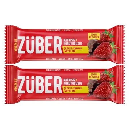 4 Adet Züber Çilekli ve Kakaolu Bar