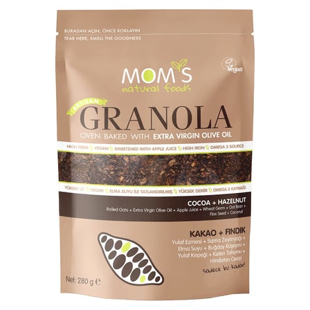 3 Adet Mom's Kakao Fındık Granola
