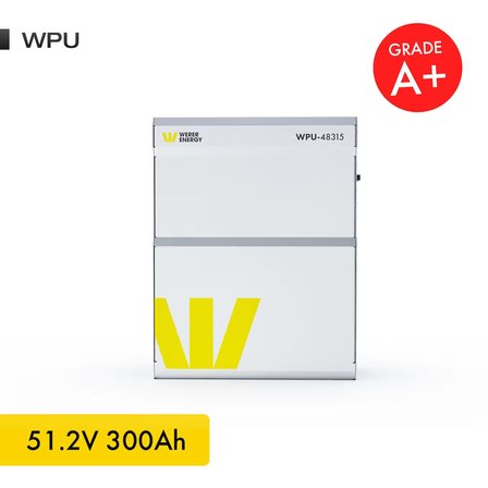 51,2V 300Ah 15.5kW LiFePO4 WPU Series Bluetooth'lu Lityum Demir Fosfat Akü/Batarya