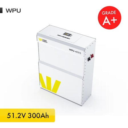 51,2V 300Ah 15.5kW LiFePO4 WPU Series Bluetooth'lu Lityum Demir Fosfat Akü/Batarya
