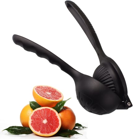 Deconox Döküm Limon Sıkacağı 24 cm, Siyah Metal Büyük Boy Manuel Narenciye Presi, Limon Portakal Nar ve Diğer Narenciyeler İçin El Tipi Meyve Sıkacağı (DÖKÜM LİMON SIKICI)
