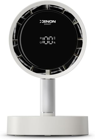 Xenon Smart Taşınabilir Masaüstü Fanı | 100 Kademe Otomatik Salınım Dijital Ekran 2000mAh USB-C X6114