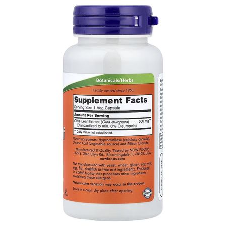 Olive Leaf Extract, 500 mg, 60 Vegetarian Capsules