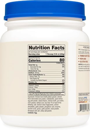 Chicken Bone Broth Protein Powder 430 Gr. (Chicken Soup) 20 Servings