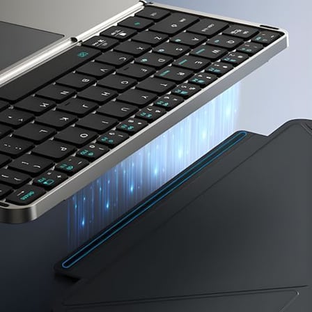 Katlanabilir Türkçe Q Kablosuz Klavye, Tablet Telefon Standlı, Geniş Touchpad, Çoklu Cihaz Bağlantı, Scissor Tuş, 500mAh, Tablet Telefon Laptop Uyumlu Klavye, Siyah (iBOX11)