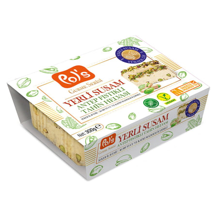 3 Adet Pol's Gurme Serisi Antep Fıstıklı Tahin Helvası 300 G