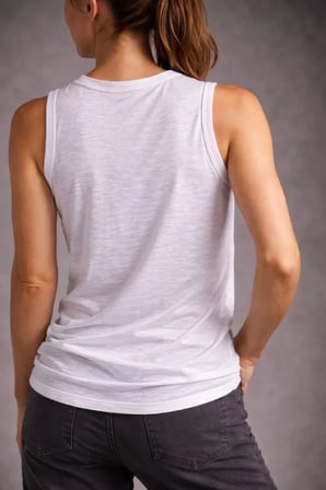 Modi Green Flamlı Kumaş Sıfır Kolsuz Atlet Basic Spor Üst, Günlük Ve Fitness Kullanımına Uygun - Beyaz