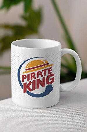 Pırate King One Piece Anime Baskılı Beyaz Kupa Bardak