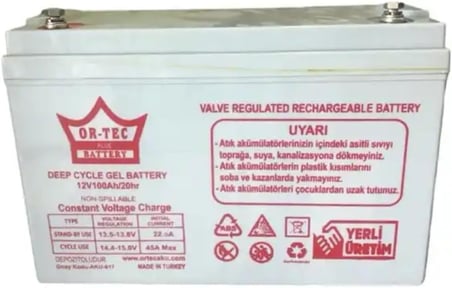 12V 100Ah Solar Sistem Jel Aküsü