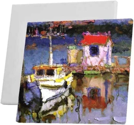 35x50 Cm. Tuval 2'li Paket Yanda Zımbalı