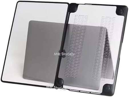 MacBook Air 13.6 inç M2 M3 M4 M5 Uyumlu Darbe Korumalı Sert Kılıf | Rugged Koruma Hard Case – A2681 A3113 A3240 A3449 Güçlendirilmiş Köşe Koruma Şeffaf
