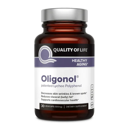 Oligonol Made from lychee fruit and green tea 30 Veg. Capsules