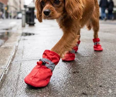 ® Su Geçirmez Köpek Botu 4’lü Set | Yansıtıcı Patik | Kaymaz Taban Yağmur Çamur Koruma Pati Ayakkabısı