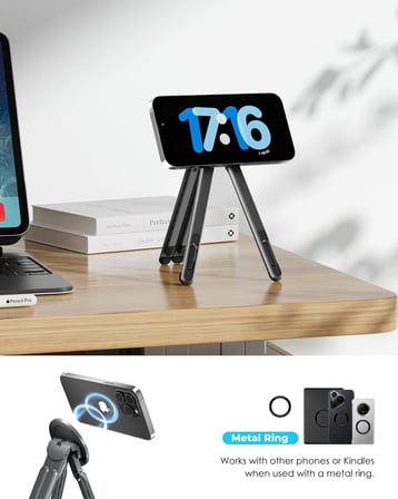 Dizüstü Bilgisayar Macbook Stand Magsafe İle Uyumlu Telefon Standı Manyetik Tripot 4in1 Portatif Kılıflı Alüminyum Portatif Bilgisayar Telefon Tablet İle Uyumlu Stand