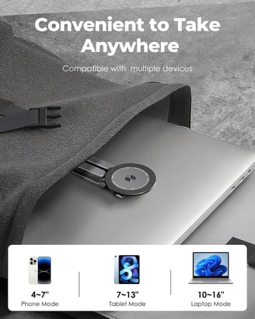 Dizüstü Bilgisayar Macbook Stand Magsafe İle Uyumlu Telefon Standı Manyetik Tripot 4in1 Portatif Kılıflı Alüminyum Portatif Bilgisayar Telefon Tablet İle Uyumlu Stand