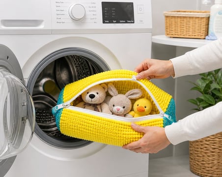 Mikrofiber Ayakkabı Yıkama Filesi Fermuarlı Ayakkabı Yıkama Torbası Makarna Tasarım Çamaşır Makinesi Koruyucu Yıkama Çantası 1 Adet (ASORTİ RENK)