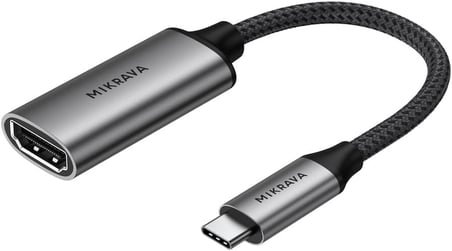 USB C HDMI Adaptör 4K@60Hz 1080p@240Hz, Thunderbolt 3/4/5 Uyumlu, Type C HDMI Adaptör, iPhone 15 16 17 Serisi, MacBook iPad Pro Air, iMac, S26, Surface Pro, Dell vb. Uyumlu 0.2 Metre