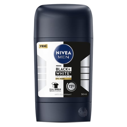 4 Adet Nivea Men Stick Deodorant Black & White Invisible 50 Ml