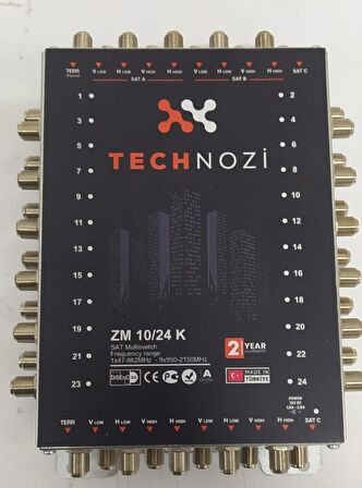 Tecnozi Micro ZM 10/24 - 24 Çıkışlı Santral Multiswitch Adaptör