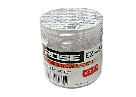 Rose RC-877 EZ45 100 Adet Yeni Nesil Cat6 Jack