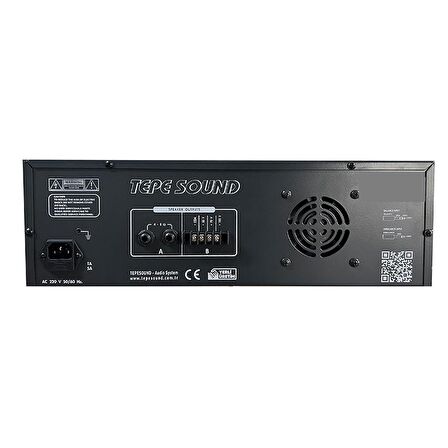 Tepe Sound Ottoman-400-T 400 Watt Reverb Echo Kulaklık Çıkışlı Phantomlu Trafolu Amfi