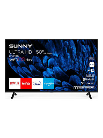 Sunny SN50FMN252 50" 127 Ekran Uydu Alıcılı 4K Ultra HD webOS Smart LED TV(Çerçevesiz)