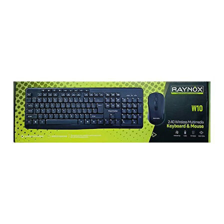 Raynox RX-W10 Kablosuz Q Multimedia Klavye + Mouse Set Siyah