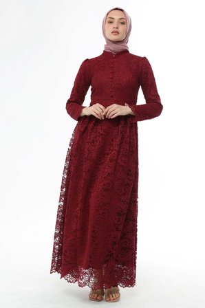 Modi Ahunisa Henna Abiye Bordo 5646