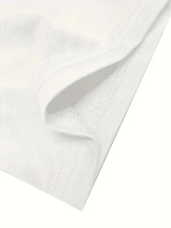 Modi Green Baskılı Oversize Bisiklet Yaka T-shirt - Beyaz