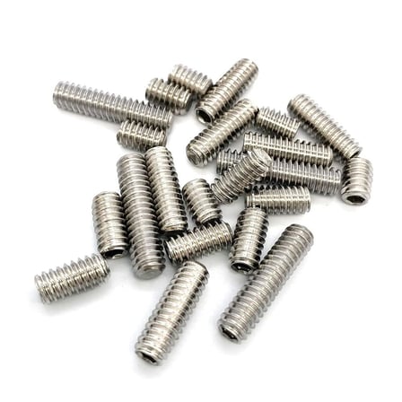 Setskur Civata M4x5 mm 20 Adet Vidalı Pim Paslanmaz Çelik İnox DIN 916 A2 Kalite Konik Uçlu içten Altıgen Vida