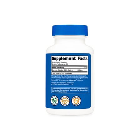 Cognizm citicoline ( CDP-Choline ) 1,000 mg 60 capsules