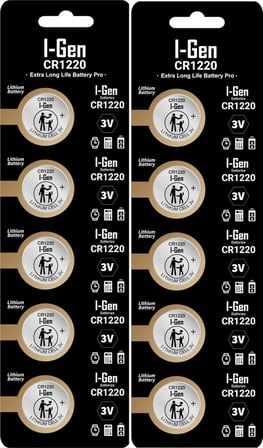 Batteries CR1220 Lityum Düğme Pil 3V 1220 5'li Paket