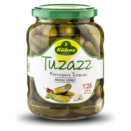 5 Adet Kühne Az Tuzlu Kornişon Turşu 670 G
