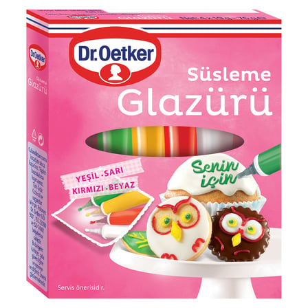 5 Adet Dr. Oetker Süsleme Glazürü 19X4 G