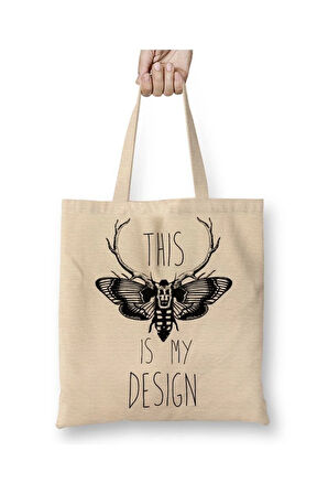 Hannibal Beyaz Bez Çanta Uzun Saplı Alışveriş Çantası Plaj Çantası