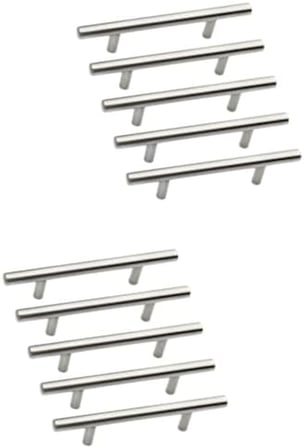 Paslanmaz Metal Kulp, Inox Dolap Çekmece Mobilya Kulbu, TV Ünitesi Yatak Odası Vestiyer Mutfak için (224 mm, Adet, 10)