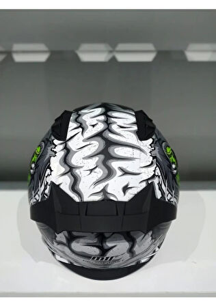 MTS Kask Mts Pro 801 Zombi Güneş Gözlüklü Grey/whıte/yellow